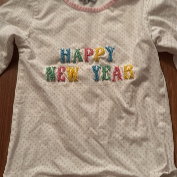 Busy Bee Smocks 4t Happy New Years pajamas GUC - Picture 2 of 2